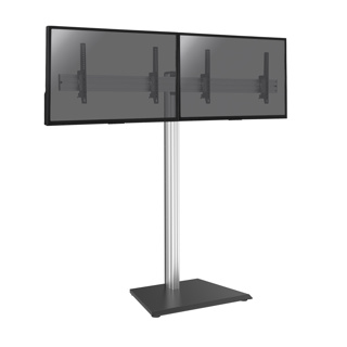 Soporte de suelo para 2 pantallas de TV 43´´ - 49´´ Altura 175cm, Inclinable