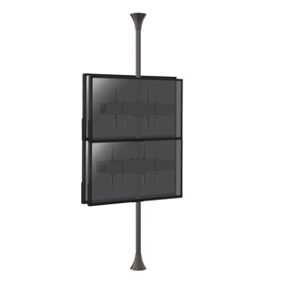 Floor-to-ceiling mount for 4 TV screens back to back 32´´ - 75´´