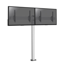 Stand for 2 TV screens 43" - 49" Height 175cm to screw on, Tiltable