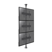 Tiltable floor-to-ceiling mount for 3 TV screens 32" - 75"