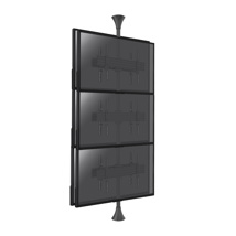 Support sol-plafond inclinable pour 6 écrans TV  back to back 32'' - 75''