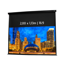Electric projection screen 2.00 x 1.13m 16:9, black case