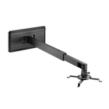 Video projector wall mount, Adjustable length 92-151cm, Black