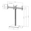 Stand for 2 TV screens 43" - 49" Height 175cm, Tiltable