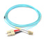 2mm duplex fiber optic patch cable OM3 SC / LC Aqua 1m