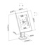 Support de table universel pour tablette Apple et Samsung 9.7''-11'' Noir
