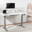 Sit-Stand Electric Desk 120 x 75 cm, Height 62-128 cm, White Top / Grey Base, Connected