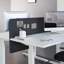 Desk Divider Screen, 150 x 60 cm, Dark Grey