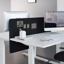 Desk Divider Screen, 180 x 60 cm, Black